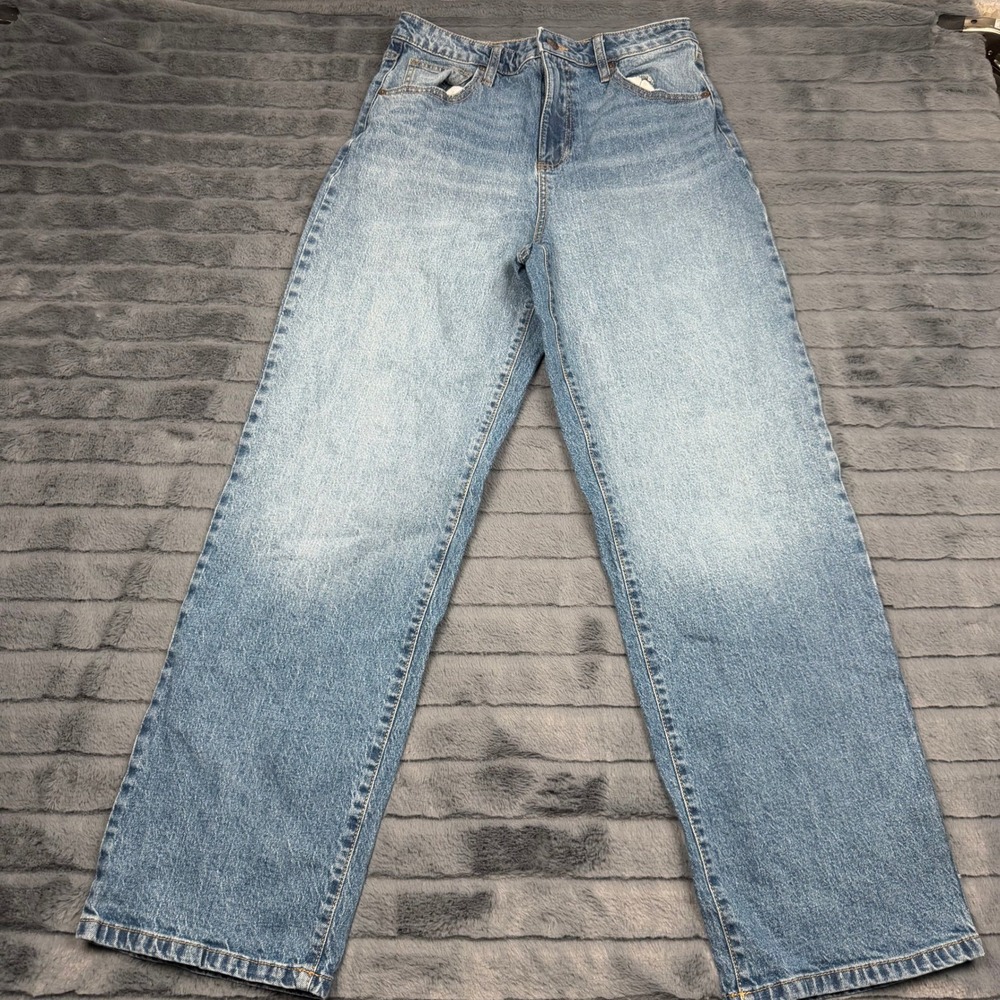 BCBGeneration Skater Straight High Rise Jeans Light Wash Blue Size 11/30 12080